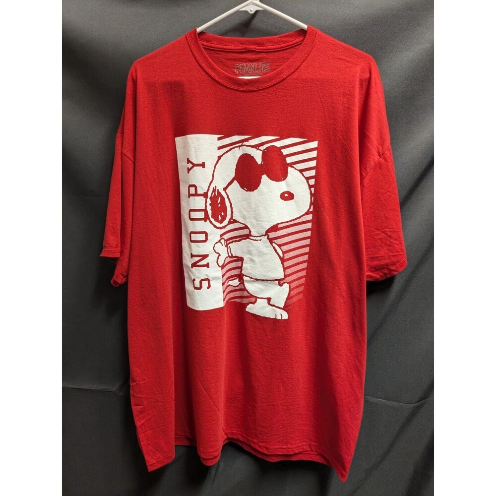 Peanuts Snoopy Joe Cool Red Graphic T-Shirt Men Size 2XL